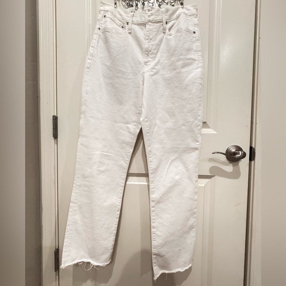 J. Crew Cream Slim Boyfriend Jeans